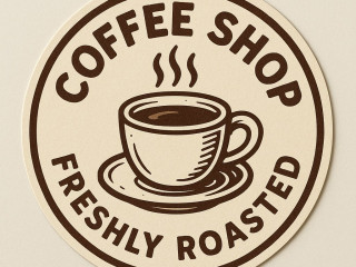 コーヒーショップのステッカーを作ってくだ